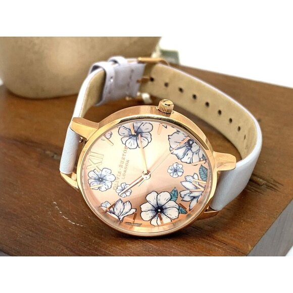 Olivia Burton Women's Watch OBW0706 Quartz Floral Dial Rose Gold Leather… - Picture 7 of 13